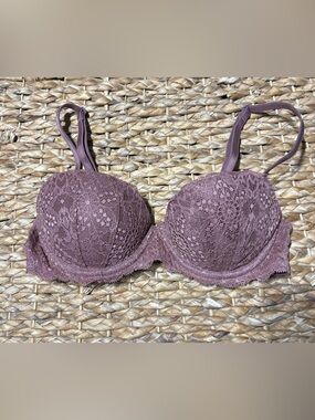 Victoria’s Secret PINK Lace Bra - Mauve Pink 32B